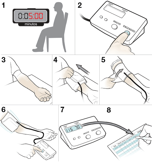 8 pasos para medirse la presión arterial